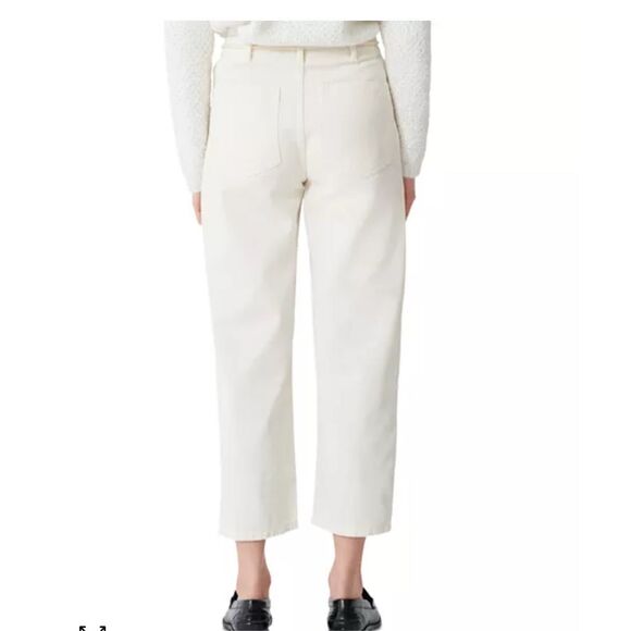 Maje Piano Straight-Leg Jeans in ecru 100% cotton size 38/6US - Picture 2 of 10